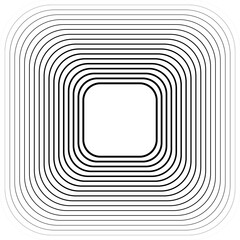 Poster - Rounded square gradient blended line, digital, tech, future