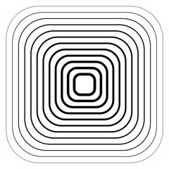 Poster - Rounded square gradient blended line, digital, tech, future