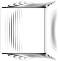 Leinwandbilder - Square geometric with line created using blend effect. Technology and digital concept