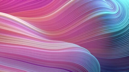 Poster - Fluid Animated Gradient Mesh Waves in Pastel Hues Creating a Captivating Visual Experience