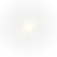 Wall Mural - png bright sun glare sparkle flare shining yellow glow light explosion magic star ray beam abstract 