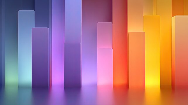 Abstract Minimal Pastel Gradient Background with Geometric Shapes