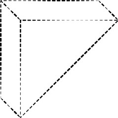 Leinwandbilder - Triangle dash line shape. Geometric element