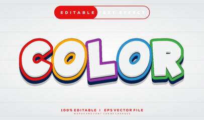 Poster - color vector text effect with modern style design