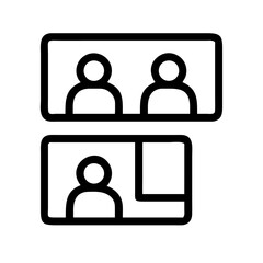Poster - Online meeting video conference call icon for remote work collaboration and communication platform design