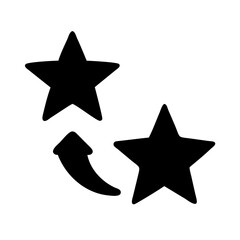 Poster - Stars rating review feedback up arrow icon vector graphic design element for user interface and experience design