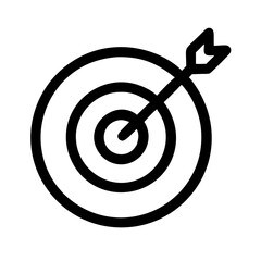 Poster - Target goal achievement icon vector illustration for business success and marketing strategy plan concept 