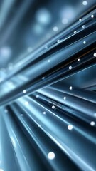 Fototapete - a blue and white image of a series of lines with small white dots in between. the image has a futuri