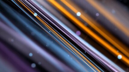 Poster - A colorful, abstract image with a lot of dots and lines. The colors are purple, orange, and blue. The image has a dreamy, surreal quality to it
