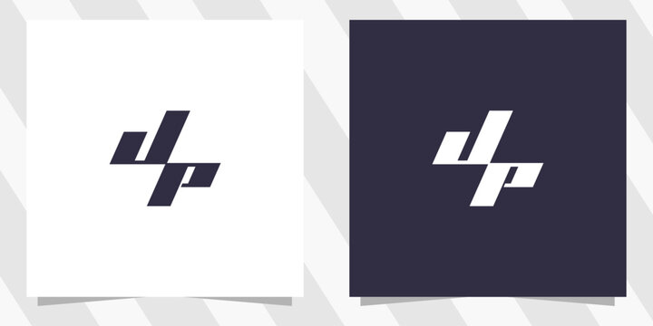 letter jp pj logo design