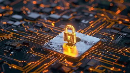 Poster - Circuit Board with Security Lock