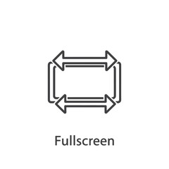 Poster - Vector art of a digital icon representing the fullscreen mode on a device with