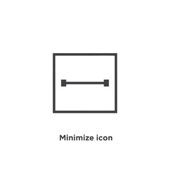 Poster - Vector art of a simple black and white line icon features a horizontal bar enclosed