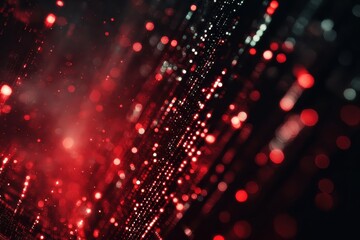 Aufkleber - abstract red glitter background with bokeh and light effects. ideal for technology, science, holiday