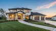 © picbox - Wide Angle Shot of a Big white beautiful house in the suburbs