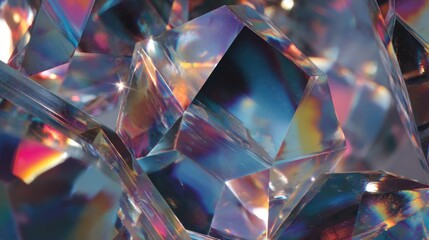 Poster - Polished yttrium orthovanadate laser crystals, showcasing their high sheen, clarity, and precision, rotate slowly against a white background