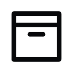 Poster - Clean storage box icon isolated design