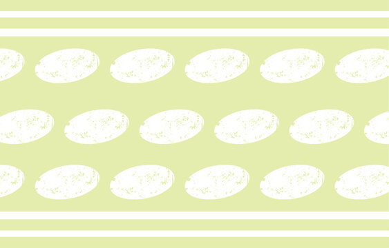 Vector seamless pattern with bold striped circles. Stylish geometric texture. Modern abstract background.