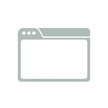Clean modern web browser window interface element for digital design and UI concepts, essential for online browsing and navigation themes.