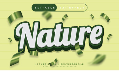 Poster - nature vector text effect with modern style design