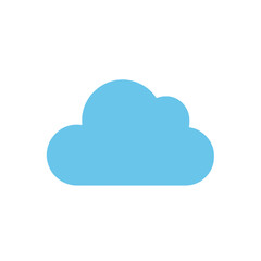 Fototapete - Vibrant blue cloud icon symbolizing data storage, digital technology, and weather forecasting, perfect for modern tech concepts