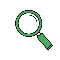Poster - Discovering opportunities with a modern magnifying glass icon, symbolizing search and analysis for business growth and innovation.