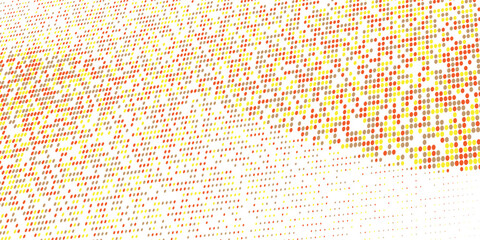 Aufkleber - Colorful halftone dots pattern with gradient effect in red, orange, and yellow tones on a white background. Ideal for pop art, retro, comic style, or digital abstract design.