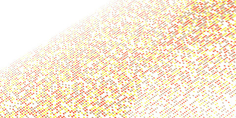 Aufkleber - Colorful halftone dots pattern with gradient effect in red, orange, and yellow tones on a white background. Ideal for pop art, retro, comic style,
