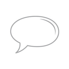 Poster - Modern speech bubble icon representing conversation, communication, and ideas with a clean, minimalist design ideal for digital content.