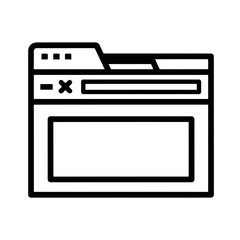Poster - Explore digital interfaces and navigate online content with this clean, modern browser window icon representing browsing and information access