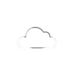 Poster - Modern cloud icon symbolizing data storage and digital connection for technology and business concepts