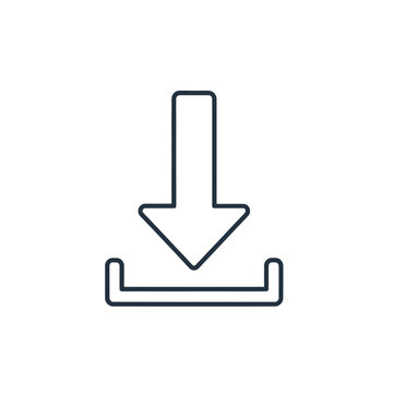 Get instant access to digital assets with this clean, modern download icon, perfect for websites and apps, signifying easy data transfer and retrieval.