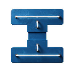 Fototapete - Bright Neon Font with fluorescent tubes.Metallic futuristic  cyberpunk Alphabet. 3d Rendering Isolated on black Background.