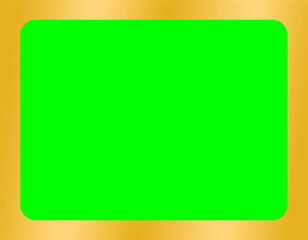 Fototapete - gold frame green screen vector symbol design illustration background movie.