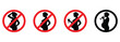 © Welcome - Crucial health warnings for pregnant women featuring prohibition signs for unhealthy activities like drinking alcohol and general health advice