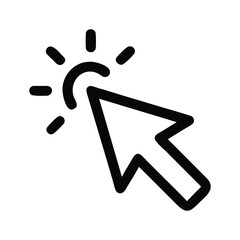 Poster - Clicking cursor illustration design for websites and application usage