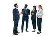 © metamorworks - A group of multinational business people standing and talking. Full body photo PNG with transparent background precisely cut out with clipping path.