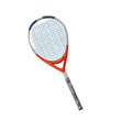 © Mau - squash red color racket , sports illustration