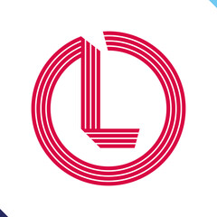 Poster - Parallel line monogram initial logo, combination of letter O and L. Idea and inspiration for branding, company and corporation name abbreviation. personal and commercial purpose.