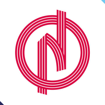 Parallel line monogram initial logo, combination of letter O and N. Idea and inspiration for branding, company and corporation name abbreviation. personal and commercial purpose.