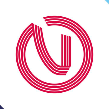 Parallel line monogram initial logo, combination of letter O and V. Idea and inspiration for branding, company and corporation name abbreviation. personal and commercial purpose.