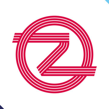 Parallel line monogram initial logo, combination of letter O and Z. Idea and inspiration for branding, company and corporation name abbreviation. personal and commercial purpose.