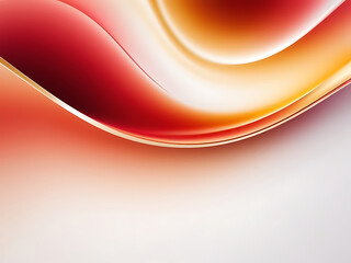 Poster - Red and Gold Abstract Waves, Smooth Silk Background, Modern Artistic Design, ai