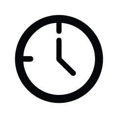 Poster - Clock Icon Showing Time in Bold Line Style