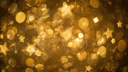 Aufkleber - Festive glowing orbs, blurred light effects