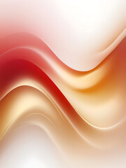 Poster - Red and Gold Abstract Waves, Smooth Silk Background, Modern Artistic Design, ai