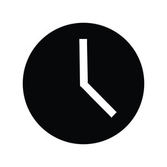Poster - Elegant Clock Icon: Black and White Timeless Design