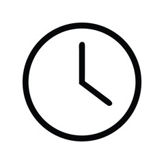 Poster - Minimalist clock icon showing the time clearly