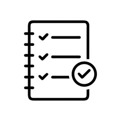 Poster - Checklist icon showing a notepad with checkmarks and a circle with a checkmark indicating completion of tasks
