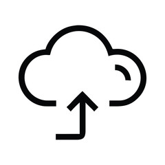 Poster - Cloud storage icon, data upload illustration